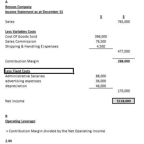 The following income statement was drawn from the records of Benson Company, a merchandising-example-1