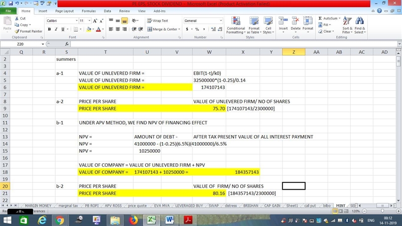 Summers, Inc., is an unlevered firm with expected annual earnings before taxes of-example-1