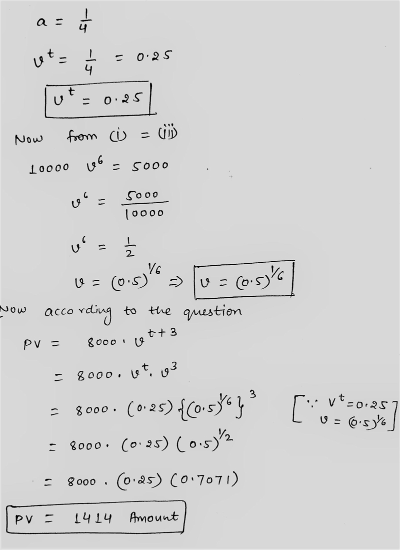 At an annual effective interest rate of i, i > 0, the following are all equal: (i-example-2