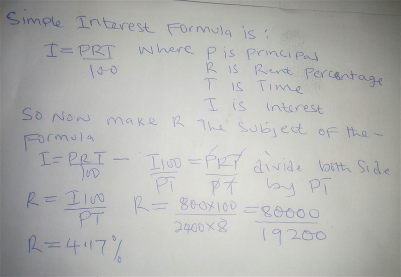 9. At what rate per annum should P2400 be invested so that it will earn an interest-example-1