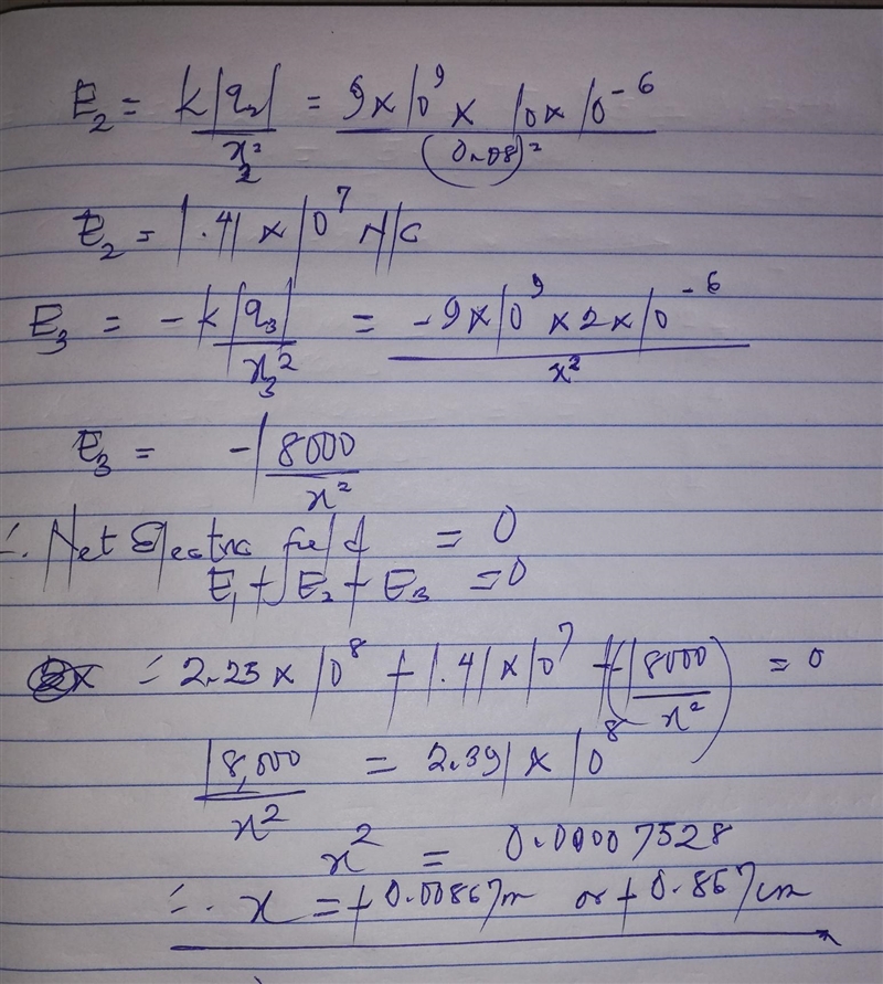 A point charge of +10 µC is located at x = −2 cm and a second point charge of −10 µC-example-1