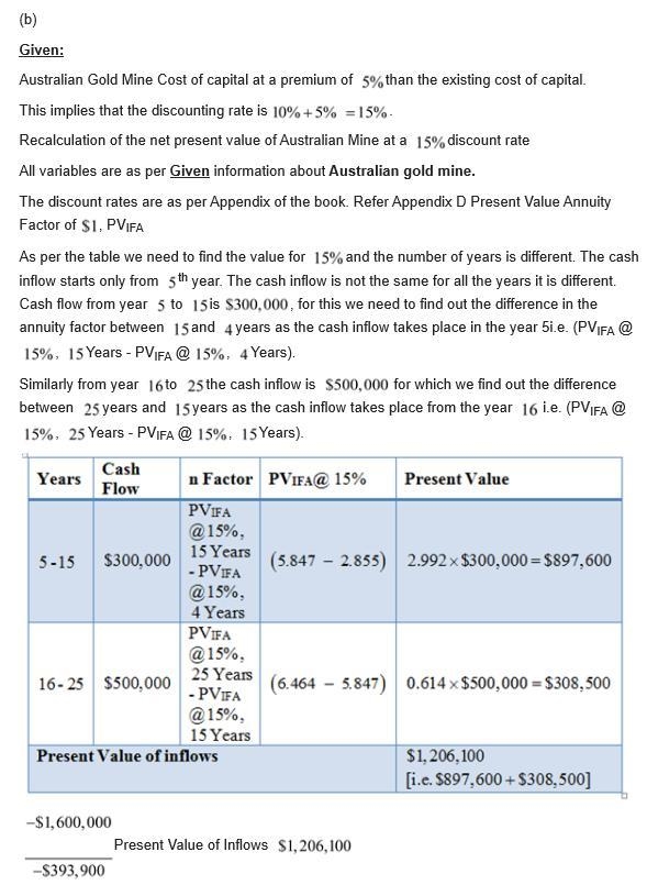 Highland Mining and Minerals Co. is considering the purchase of two gold mines. Only-example-3