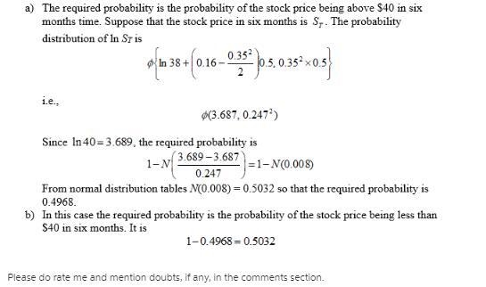 A stock price follows geometric Brownian motion with an expected return of 16% and-example-1