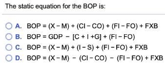 Use the following terms for this question: (X-M) = Current Account Balance (CI-CO-example-1