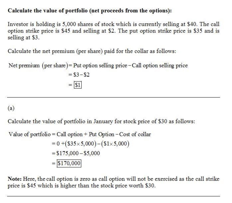 Imagine that you are holding 5,000 shares of stock, currently selling at $40 per share-example-1