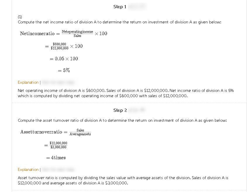 Selected sales and operating data for three divisions of different structural engineering-example-1