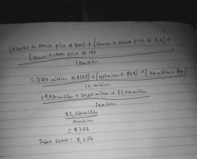 The following three defense stocks are to be combined into a stock index in January-example-1