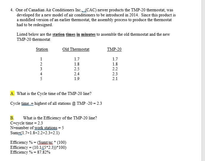 . Assuming the workers can shift to the production of the new TMP-20 thermostat while-example-1