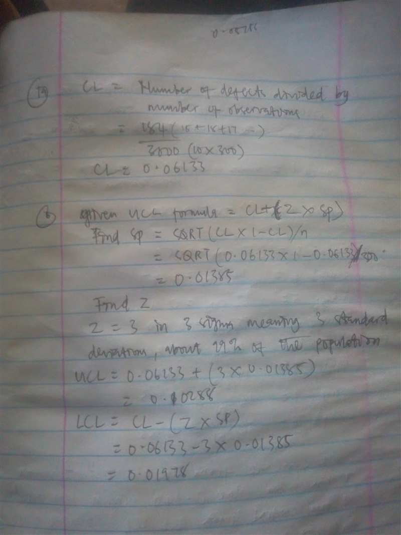 II. In order to establish a p-chart with 3-sigma control limits, you have collected-example-2