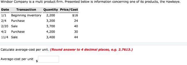 Compute cost of goods sold, assuming Waterway uses: (Round average cost per unit to-example-1