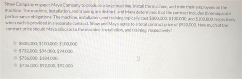 Shaw and Maya agree to a total contract price of $920,000. How much of the contract-example-1