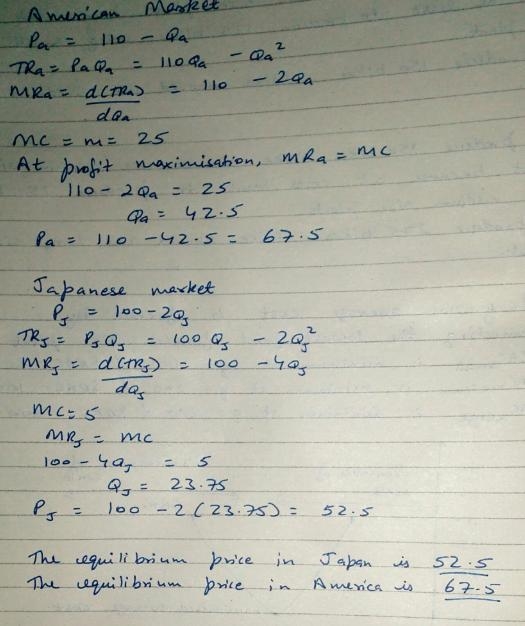 A monopoly sells its good in the U.S. and Japanese markets. The American inverse demand-example-1
