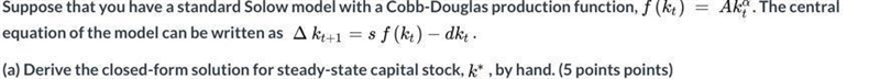 "Approximately how many periods does it take the capital stock to get halfway-example-1