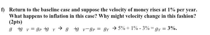 Suppose velocity is constant, the growth rate of real GDP is 3% per year, and the-example-2