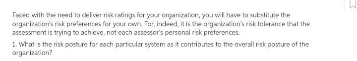 What is the risk posture for each particular system as it contributes to the overall-example-1