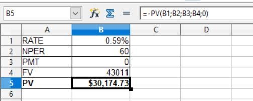 Stephen plans to purchase a car 5 years from now. The car will cost $43,011 at that-example-1