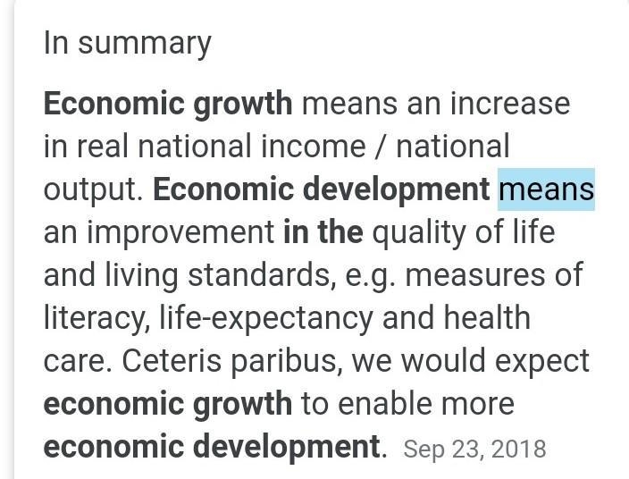 Differentiate between economic growth and economic development ?​-example-2