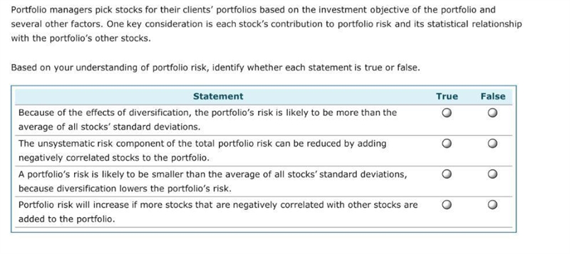 Portfolio managers pick stocks for their clients’ portfolios based on the investment-example-1