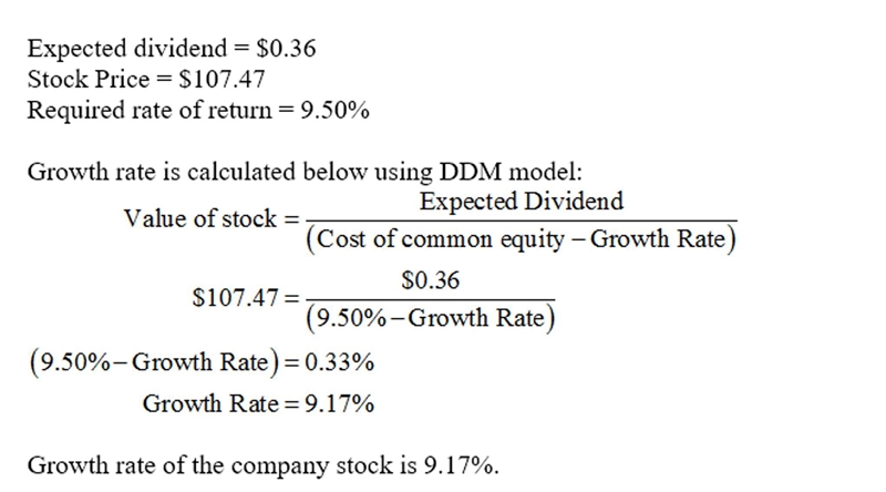 Estimating WACC and Expected Growth in Dividends ModelAssume FedEx Corporation (NYSE-example-1