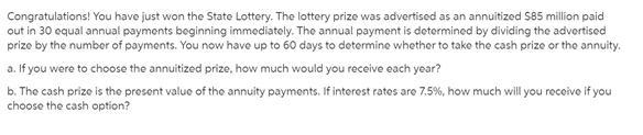 Lottery: Todd actually took his winnings as a one-time lump-sum payout of $30 million-example-1