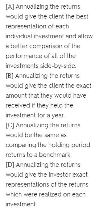 Claude is an investment adviser representative. One of his clients has recently bought-example-1