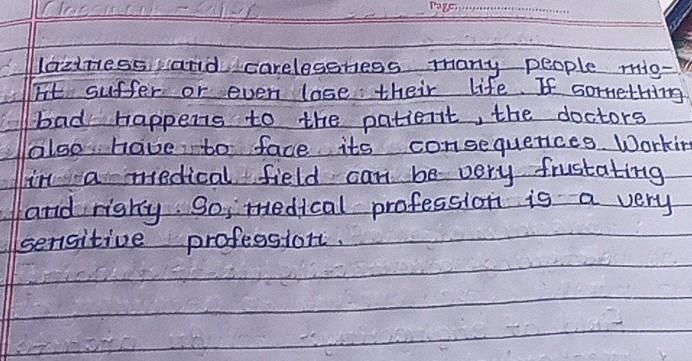 F. Medical profession is a very sensitive profession. Do you agree? Give ​-example-2