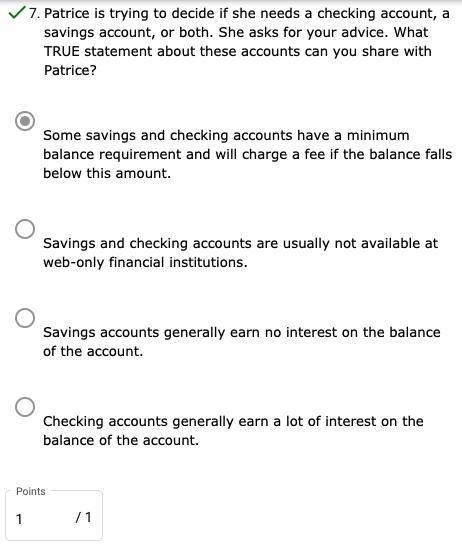 15. Patrice is trying to decide if she needs a checking account, a savings account-example-1