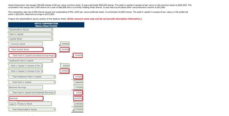 Hoyle Corporation has issued 100,000 shares of $5 par value common stock. It was authorized-example-1