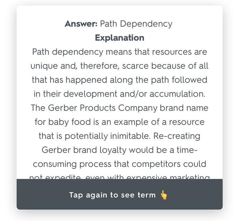 Gerber Products Company brands its baby food and is an example of a resource that-example-1