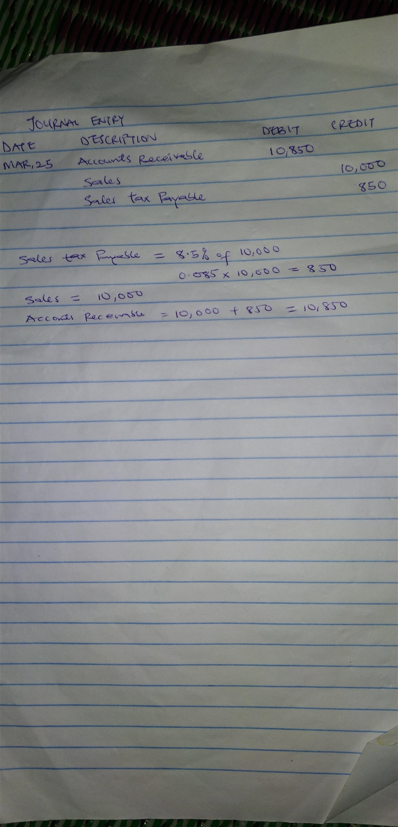 On March 25, 2014, Patton Company sold merchandise on account,$10,000. The applicable-example-1