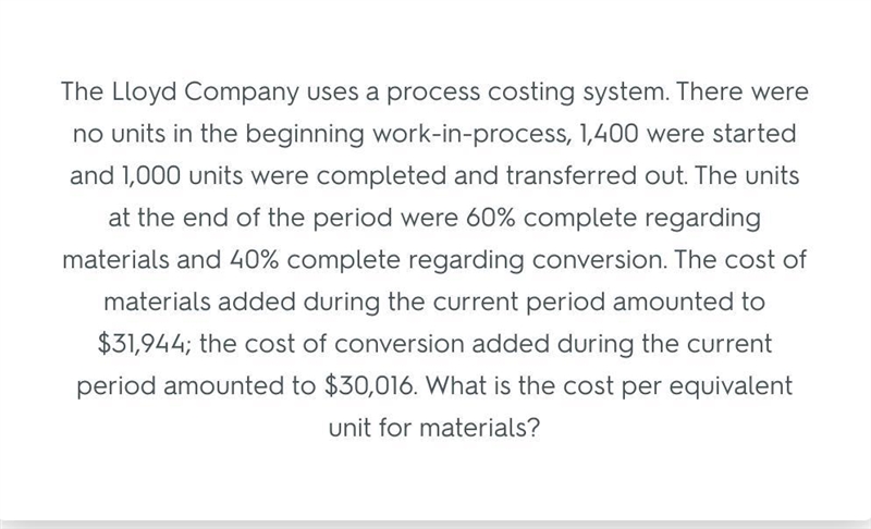 The cost of materials added during the current period amounted to $31,944; the cost-example-1