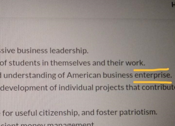 One of the FBLA-PBL's goals is creating more interest in and understanding of American-example-1