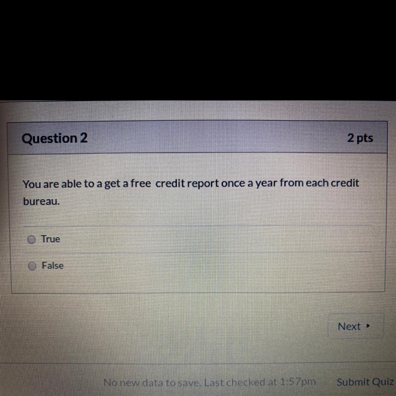 Are you able to get a free credit report once a year from each credit bureau-example-1