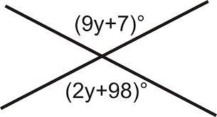 You are working on finding x in the diagram above. You come up with the equation: 9y-example-1