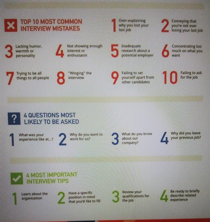 Which is the central idea to keep in mind for interviews? 1.- Preparation and physical-example-1