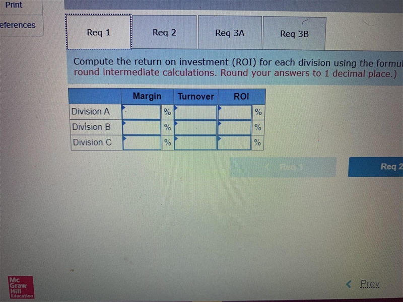 Required: 1. Compute the return on investment (ROI) for each division using the formula-example-3