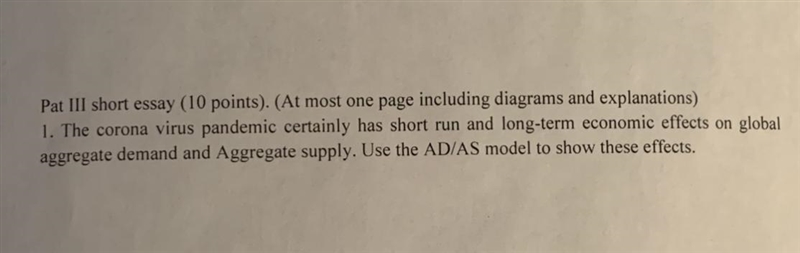 Part III short essay (10 points). (At most one page including diagrams and explanations-example-1