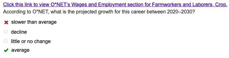 According to O*NET, what is the projected growth for this career between 2018–2028? A-example-1