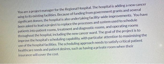 As a project manager, what advantages could you have with the hospital COO being the-example-1