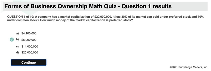 A company has a market capitalization of $20,000,000. It has 30% of its market cap-example-1