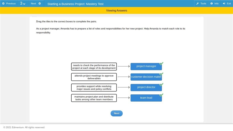 As a project manager, Amanda has to prepare a list of roles and responsibilities for-example-1