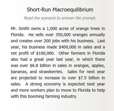 NEED ANSWER ASAP in the scenario, what would be considered as the "short run-example-1