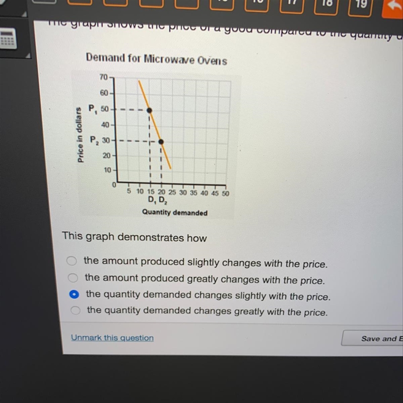 HELP PLZZZZ!!! A. The amount produced slightly changes with the price B. The amount-example-1