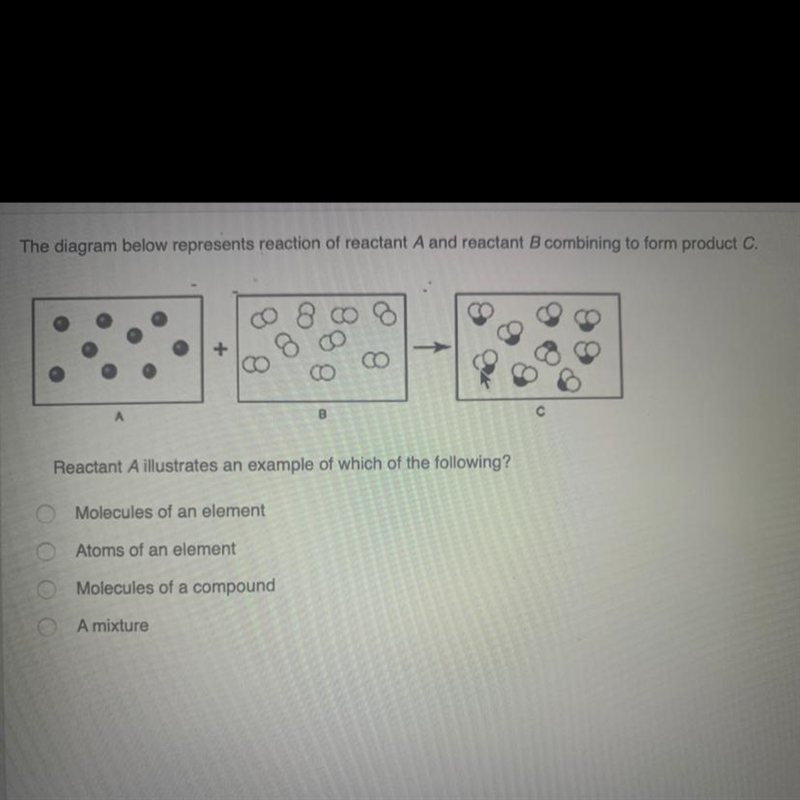 Reactant A illustrates an example of which of the following?-example-1