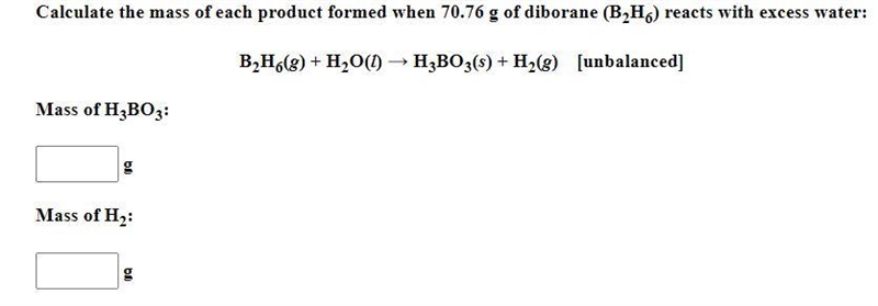 Be sure to answer all parts. Calculate the mass of each product formed when 70.76 g-example-1