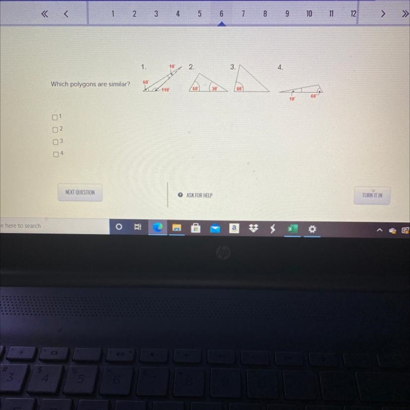 1. 10 2. 3. 4. 60 Which polygons are similar? 110 60 10 01 02 03 04-example-1