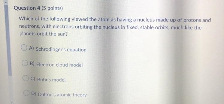 Which of the following viewed the atom as having a nucleus made up of protons and-example-1