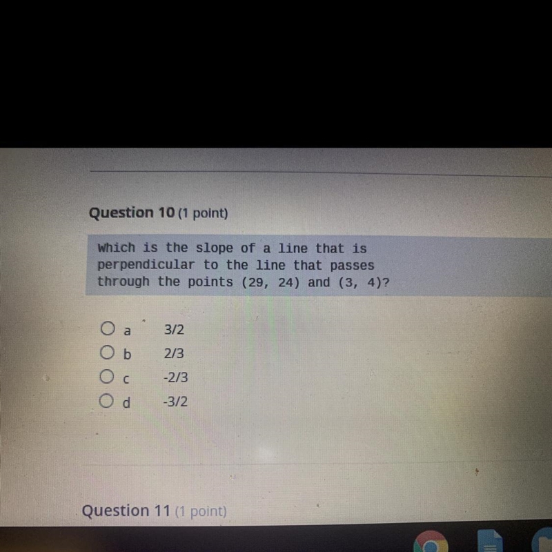 which is the slope of a line that is perpendicular to the line that passes through-example-1