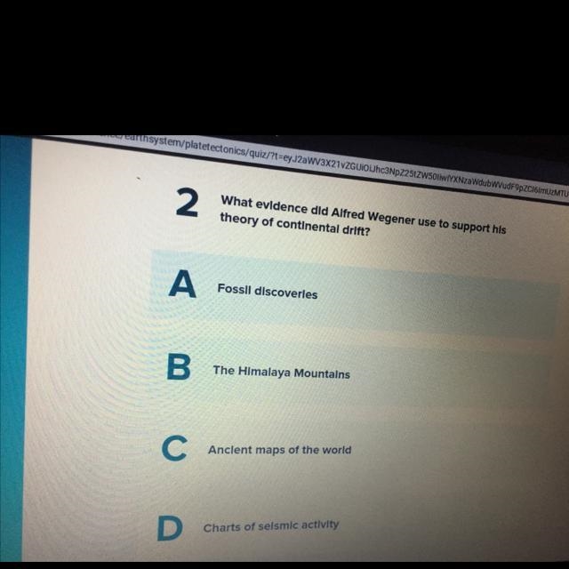 What evidence did Alfred wegener use to support his theory of continental drift? I-example-1