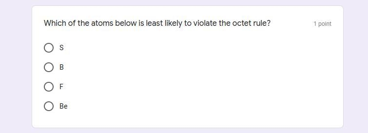 Which of the atoms below are least likely to violate the octet rule?-example-1